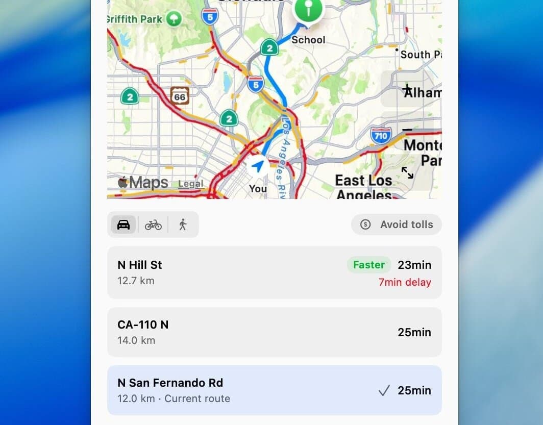 Drive, bike, or walk
